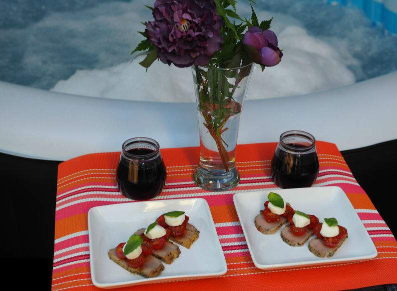 hot tub appetizers date night