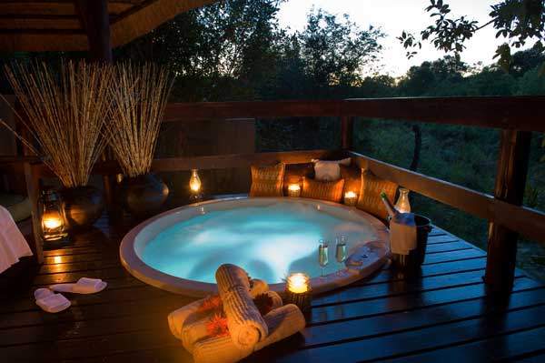 romantic hot tub date night