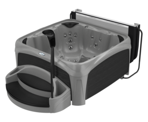 740s mystic black hot tub suite