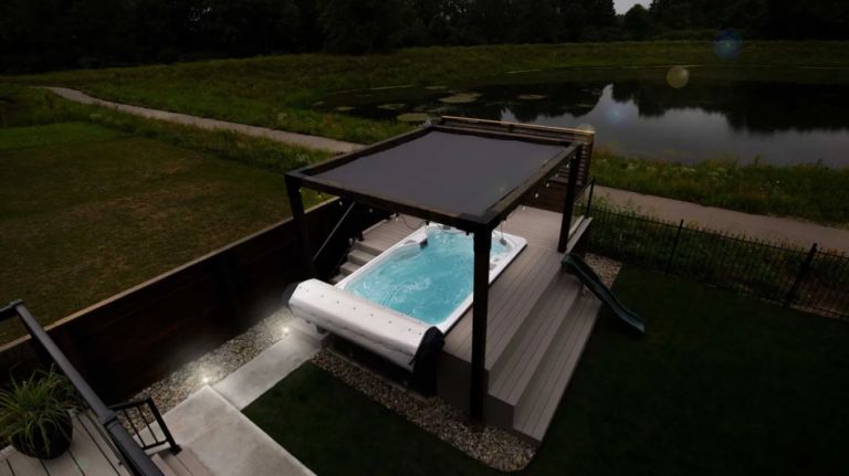 swim spa with slide