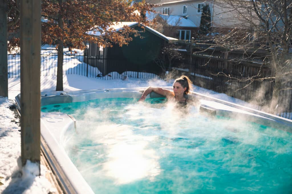 swim spa in the winter