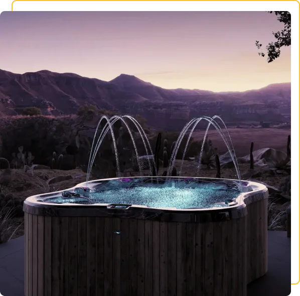 Hot tub Display at night