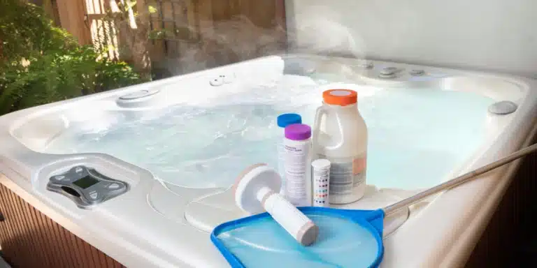 hot tub with chemicals