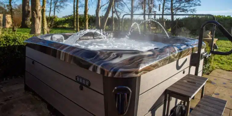 hot tub filed with water