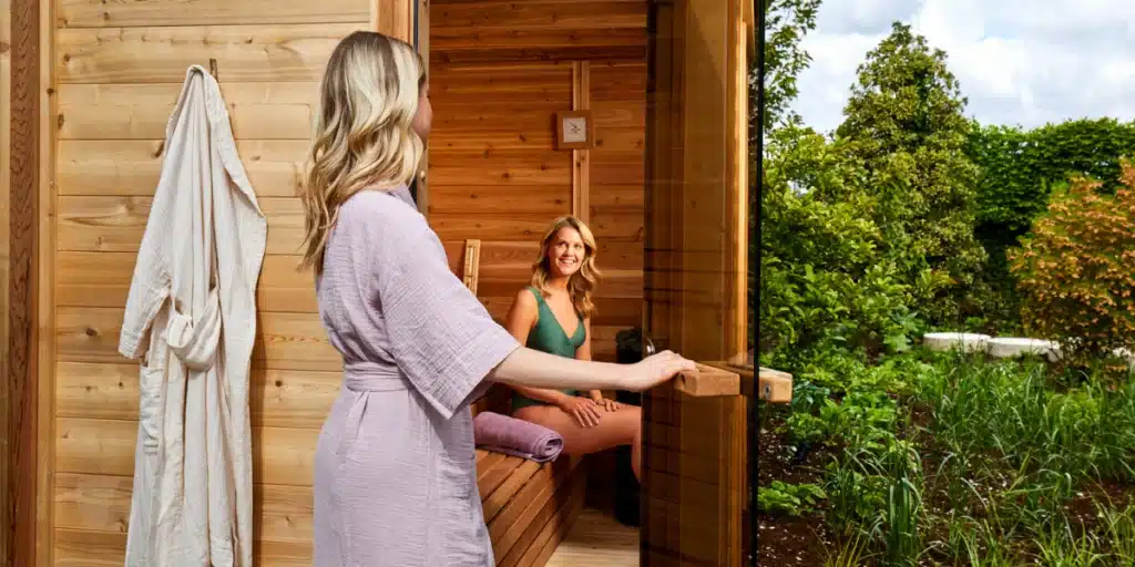 women in sauna