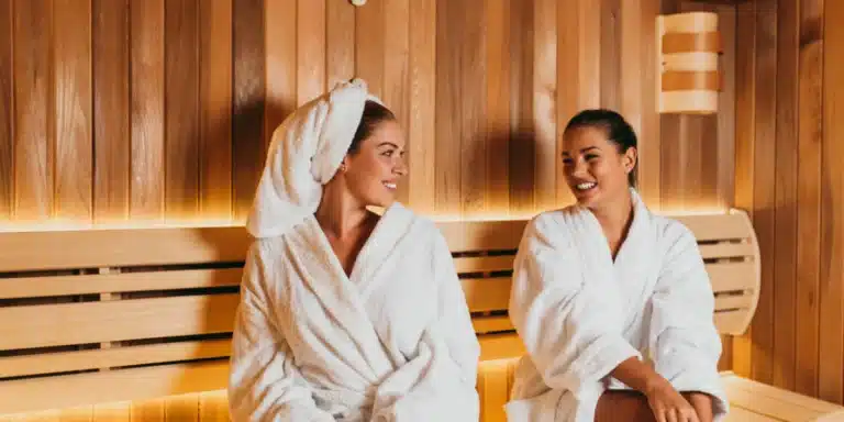 women in sauna